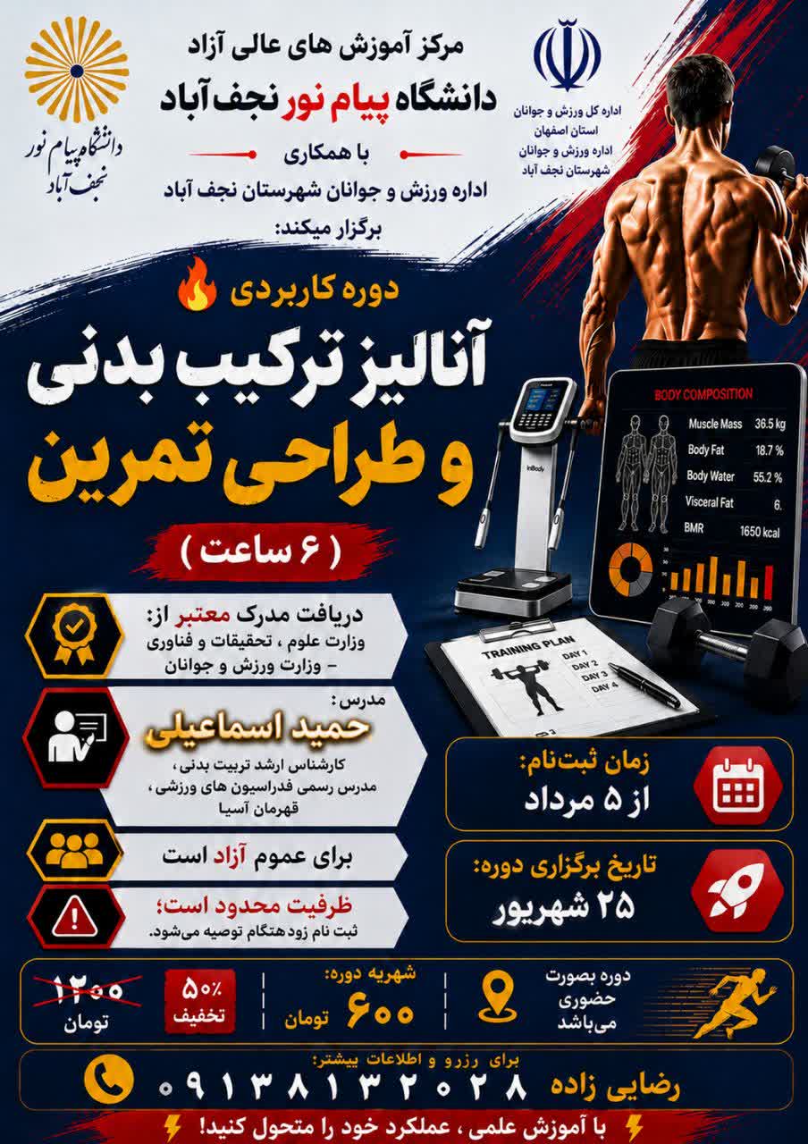 آنالیز ترکیب بدنی و طراحی تمرین